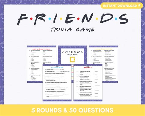 Friends Trivia Digital Party Game – Trivia Fox Games