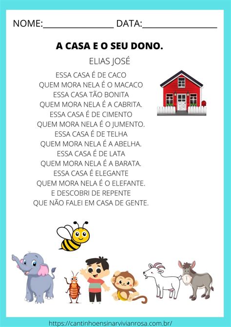 Sequência Didática A casa e o seu dono Elias José Cantinho Ensinar