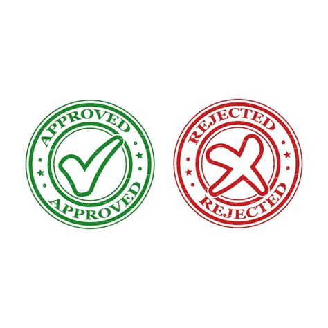 Premium Vector Approved And Rejected Rubber Stamp Vector Design