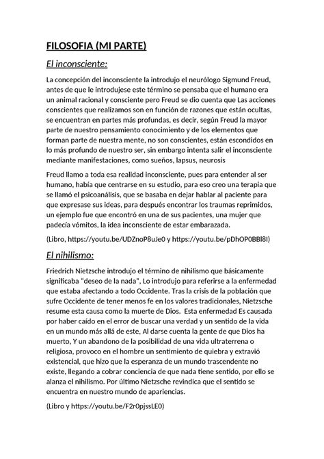 Proyecto De Filosof A Adri N Filosofia Mi Parte El