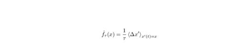 Schematic Of Kramers Moyal Coefficient Estimation For The First Moment