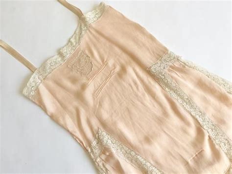 Vintage S Step In Pink Peach Silk Lingerie