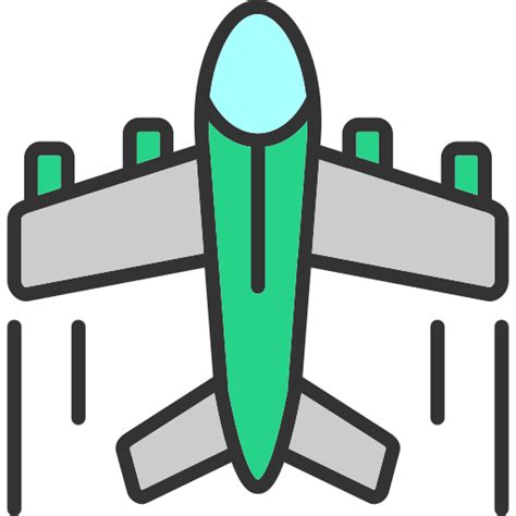 Plane Generic Outline Color icon