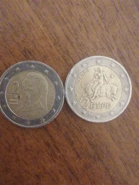 PIÈCES DE 2 euros rare eypo Grèce 2002 et Bertha Von Suttner Autriche