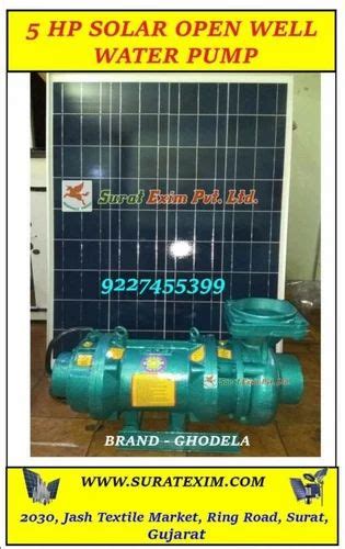 Solar Water Pump Dc Solar Water Pump Watt V Ghodela Shakti From