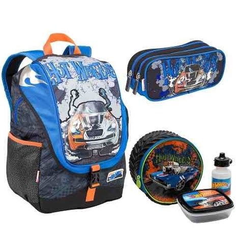 Tudo Sobre Kit Mochila Gg Hot Wheels 16Y01 Lancheira Estojo Sestini
