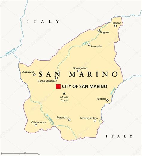 Mapa Político De San Marino Vector Gráfico Vectorial © Furian Imagen