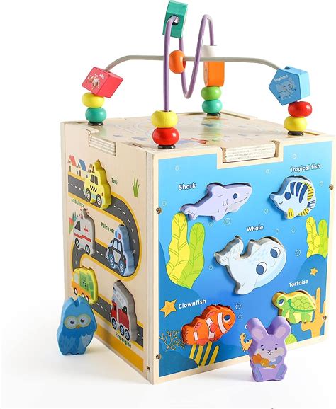 Amazon Promise Babe 形合わせ 木製パズル 知育玩具 モンテソッリー 型はめ ブロック 20個 幾何認識 色認識 図形認知 多機能形合わせ 木のおもちゃ 赤ちゃん 早期