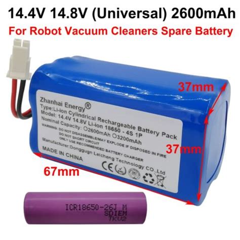 V V Mah Rechargeable Battery For Robot Vacuum Cleaners