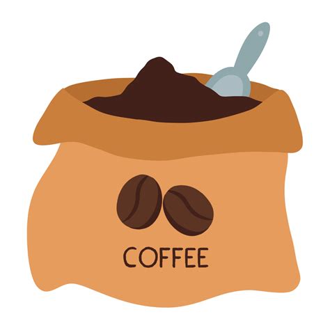 Coffee Powder in Bag Illustration 15738425 PNG