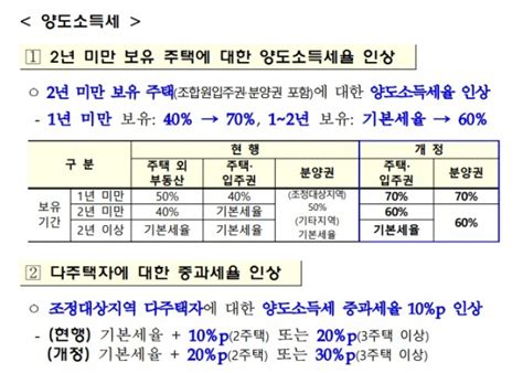 다주택자 양도세 중과 1년 배제 그 의미 시니어매일