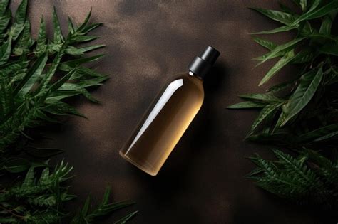 Premium AI Image A Flat Lay Composition Showcasing A Bottle Mockup