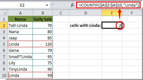 Excel Cell Count Formula