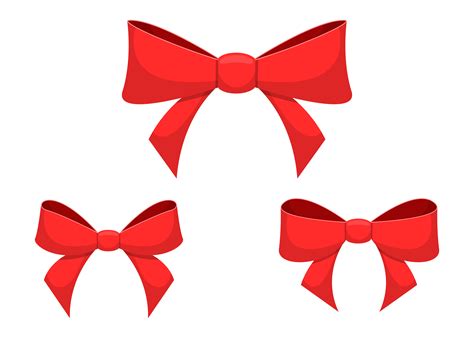 Cartoon Red Bow Set 1314045 Vector Art At Vecteezy