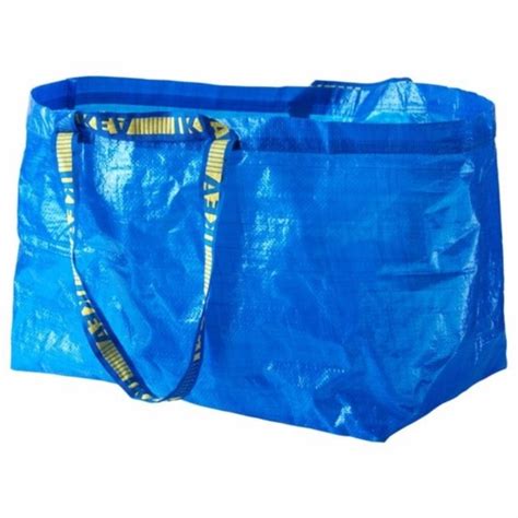 Ikea Bags Ikeablue Tarp Plastic Durable Shopping Bag Tote Poshmark