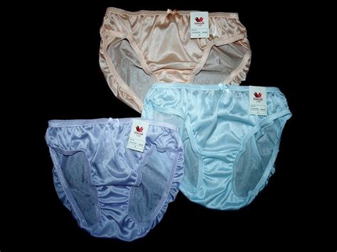 3 Wacoal Nylon Bikini Panties Feminine Lingerie Silky Purple Lightblue Brown Hips 35 37