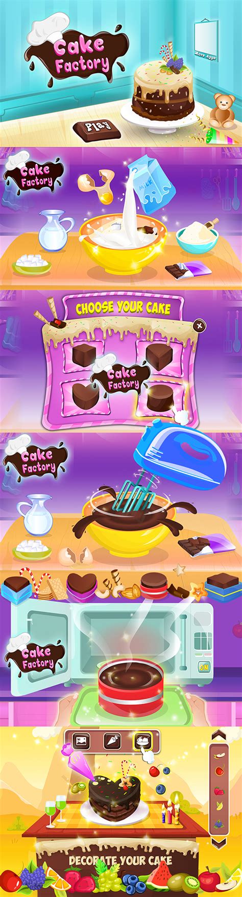 Chocolate Cake Factory Game On Behance