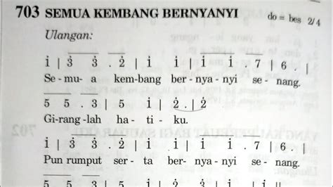 Semua Kembang Bernyanyi Lagu Puji Syukur No Youtube