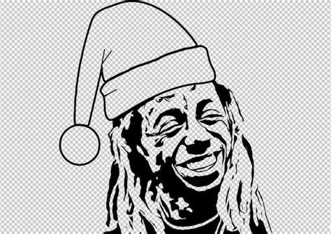 Lil Wayne Hip Hop Santa Svg Png Lil Wayne Christmas Wrapper Etsy