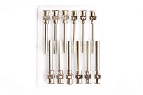 C U Innovations 12 Pack Dispensing Needle 1 All Metal Stainless