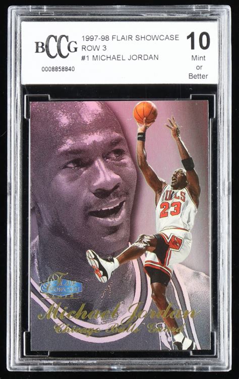 Michael Jordan 1997 98 Flair Showcase Row 3 1 BCCG 10 Pristine Auction