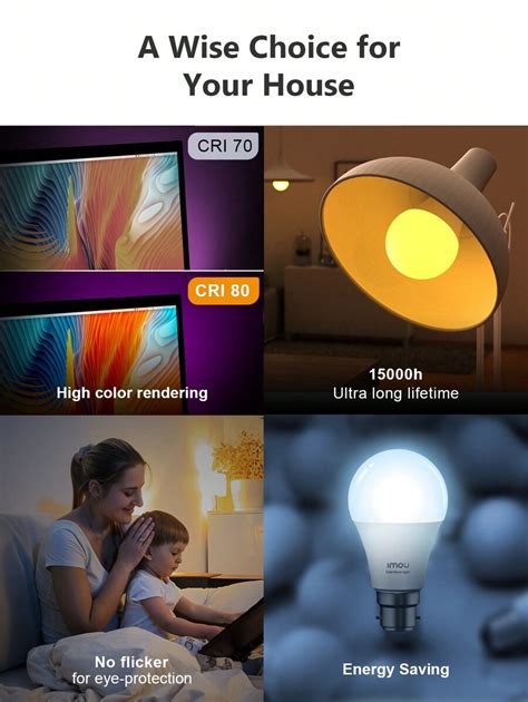 IMOU IMOU B5 Smart LED Bulb E26 Wifi Light RGB Warm Cool White Lamp