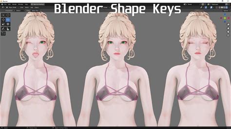 D Bikini UE Unity Blender Animated Realistic Female Character Model