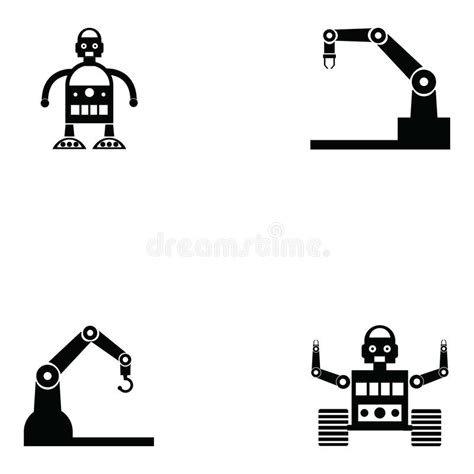 Autoroboterfabrikikone Einfache Art Vektor Abbildung Illustration