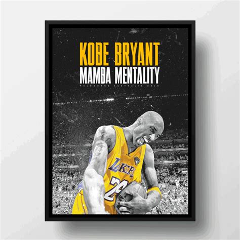 Kobe Bryant Mamba Mentality Framed A2 Poster Print Taylormade Memorabilia Sports Memorabilia