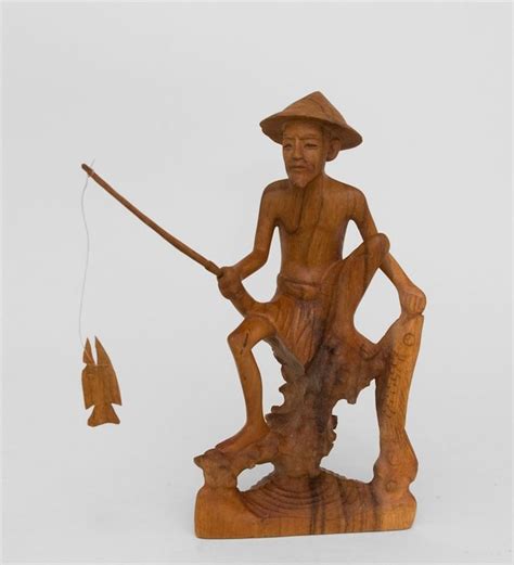 Статуэтка «Рыбак» 17-011 (суар, о. Бали) | Indonesia, Wood, Souvenir