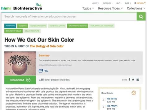 How We Get Our Skin Color Instructional Video For 9th 12th Grade