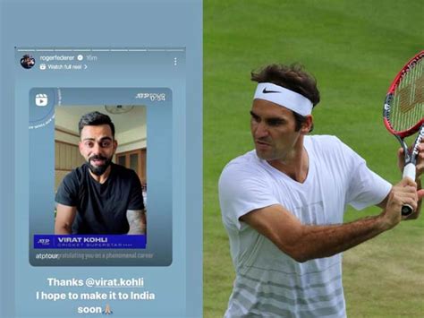 Virat Kohli Shares Heartfelt Message For Roger Federer Latter Reacts