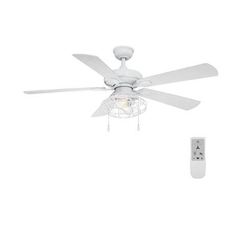 Home Decorators Collection Ellard In Led Matte White Ceiling Fan