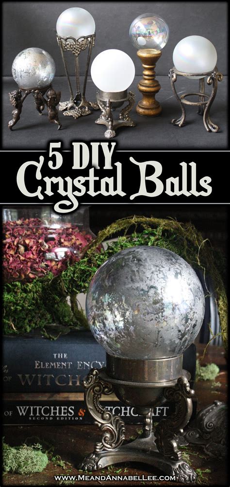 5 Easy Ideas for DIY Crystal Balls | Halloween Crafts and Decorations | Witches Dinner Party ...