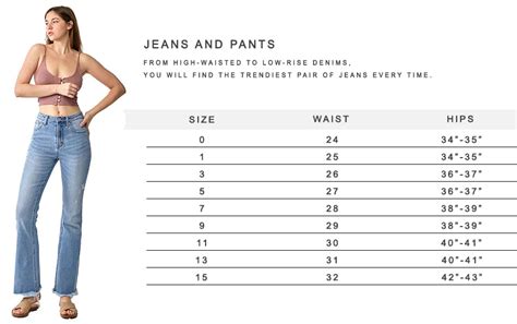 Risen Jeans Size Guide 5 Oaks Mercantile