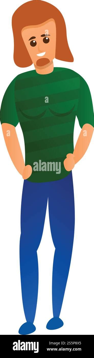 Long Hair Gay Icon Cartoon Of Long Hair Gay Vector Icon For Web Design Isolated On White