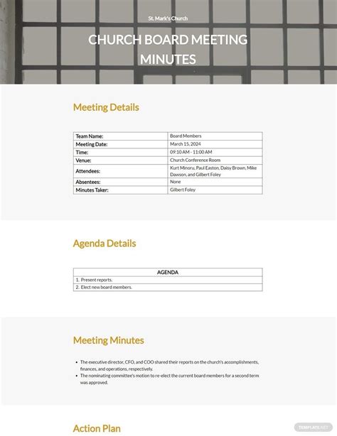 Board Meeting Minutes In Word Templates Designs Docs Free