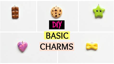 5 Basic And Easy Polymer Clay Charms For Beginners Youtube