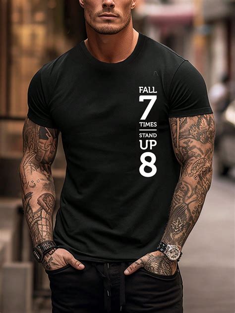 Manfinity Homme Men Letter Graphic Tee Tee Shirt Fashion Creative T