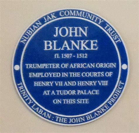 John Blanke Se Trinity Laban Conservatoire Plaques Of London