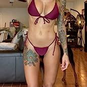 Amazon YAUASOPA Women S Solid Color Criss Cross String Thong Bikini Adjustable Skimpy Set 2