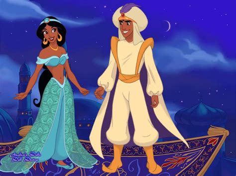 Princess Jasmine And Aladdin As Prince Ali Of Ababwa From Arabian