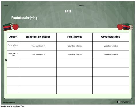 Werkblad Gevolgtrekkingen 6 Storyboard Por Nl Examples