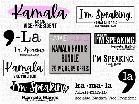 Kamala Harris Svg Bundle Im Speaking Svg Vice Etsy