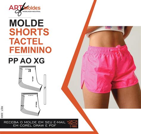 Molde Shorts Tactel Feminino Ref 3069 Elo7 Produtos Especiais