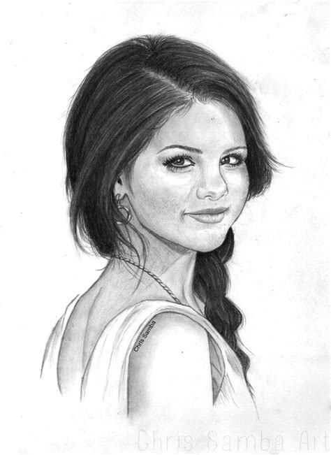 Selena Gomez Drawing Step By Step