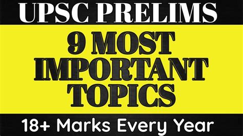 Most Important Topics For Upsc Prelims S Ias Upsc Cse