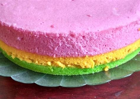 Resep 🍞 10 Rainbow Cake Putih Telur 🍞 Oleh Pawonmungil Cookpad