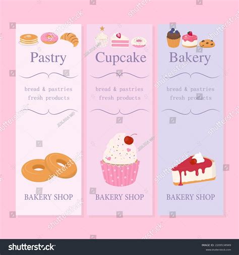 Sweet Bakery Pastry Shop Dessert Banner Stock Vector Royalty Free