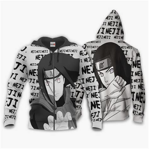 Neji Hyuga Shirts Merch Custom Anime Style Manga Wexanime